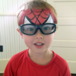 Boy with Spiderman facepaint